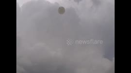 Weather balloon released into supercell thunderstorm