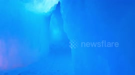 Walking through the Ice Castles
