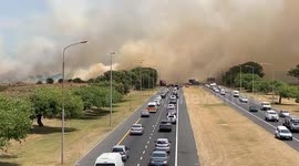 Vegetation fire brings traffic to standstill in Cape Town
