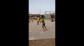 Kid's Amazing Backflip Bicycle Kick