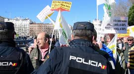 Farmers demonstration in Madrid, Spain