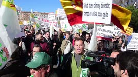 Farmers demonstration in Madrid, Spain