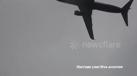 Planes Struggling to land at London Heathrow Airport in Storm Ciara