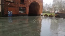 Storm Clara Whips Up The Wind Outside The Oxo Gallery