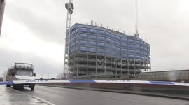 Road closed due to falling debris - Storm Ciara