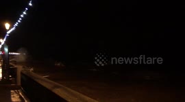 Huge waves crash against North Norfolk coast as Storm Ciara sweeps across the UK