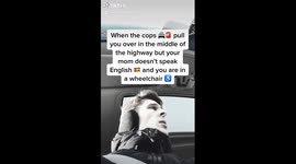 This is what happens when the cops pull you over, you are in a wheelchair, and that your mother who is driving does not speak English.