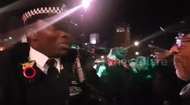 London police scuffle with protesters demonstrating against Jamaica deportation flight