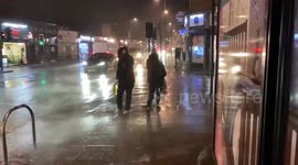 Crazy Wind and Rain Storm in Ealing, London during Storm Ciara