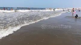 Egyptian Girls Enjoys Summer Beach In Ras El Bar Egypt