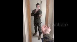 U.S Marine discovers and shares something he thought was funny and entertaining.