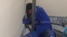 Thai emergency team drill through house wall to rescue five orphaned kittens