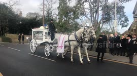 Mourners don red and black for Valentine's Day funeral of tragic My Big Fat Gypsy Wedding twins