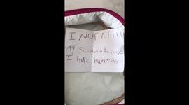 Seven-year-old leaves furious note in lunchbox for dad saying she 'hates hummus'