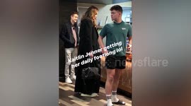 Caitlyn Jenner spotted getting a Subway at a UK motorway service station