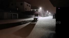 Incredible snowfall as Storm Tomris reaches Switzerland