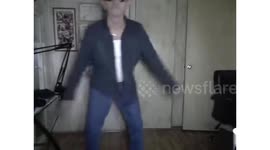 Old Man Jams to  Bee Gees Stayin Alive