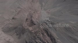 volcano Santiaguito lets out the ash