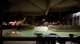 Nea Smirni square at night (Athens, Greece)