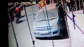 School-going girl miraculously escapes unhurt after being hit by speeding bus in central India