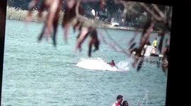 Hilarious: cops and their spouses row dragon boat, lose balance and dung themselves in lake in central India