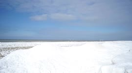 Ice volcanoes erupt during freezing weather on Lake Michigan