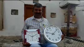 Indian farmer develops clock with second hand that runs backwards