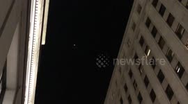 Stunt helicopters circling over downtown San Francisco (Matrix 4 filming)