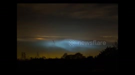 Mesmerizing moment fog ebbs and flows in Ireland