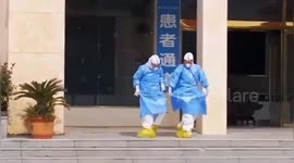 Medical workers perform 'Swan Lake' dance routine to celebrate coronavirus patients discharging from hospital