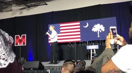 Toms Steyer at Allen University 2/28/2020 night before primaries with wife and daughter. Columbia, South Carolina