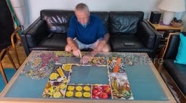 Incredible reversed timelapse shows Swedish man completing 1,500 piece puzzle