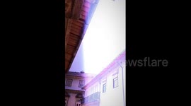 Rumbling thunder sets off car alarms and scatters seagulls in Portugal