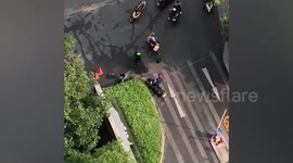 Motorcycle taxi riders attack rival from ride-hailing app