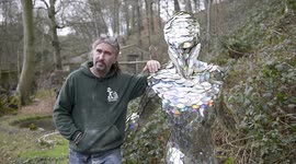 David Bowie superfan creates 7ft 'Starman' sculpture made from old DVDs