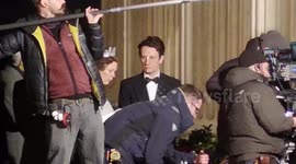 Emma Corrin And Olivia Colman film Their Scenes for The Television Series The Crown