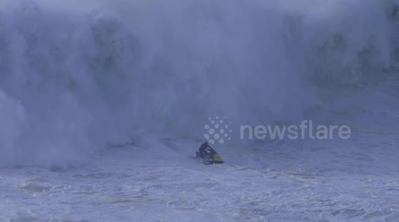 Wipeout of the year? Daring jetski rescue fails after US pro surfer Toby Cunningham gets crushed by giant wave