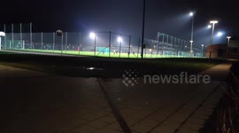 Evening soccer practice