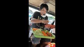 Awesome Salesman Does Demo On Bus