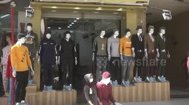 Palestinian shopowner puts masks on mannequins to raise COVID-19 awareness