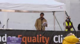George Mackay Makes a Speech at the March 4 Women in London