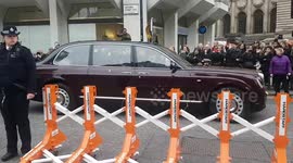 The Queen arrives at Westminster Abbey for annual Commonwealth Day service