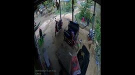 Heart-stopping moment toddler falls into water barrel with nobody around