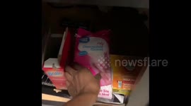 Man shows how he collects his packages during coronavirus outbreak