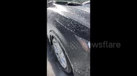 Canadian mechanic documents thick layers of ice he has to remove from vehicles