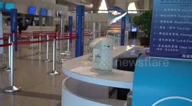 Hand cleaning at airport