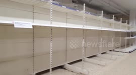 Tesco shoppers in London clear out toilet paper before checkouts even open
