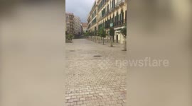 Malaga deserted as country goes into lockdown following surge in COVID-19 cases