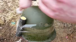 Youtuber tests the strength of military and construction helmets using firecrackers... and only one survives
