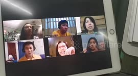 Online choir rehearsal during the coronovirus